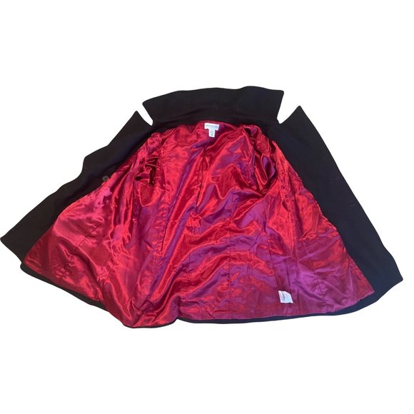 Size Medium BLACK WOOL-BLEND MOTHERHOOD MATERNITY COAT Peacoat Jacket Winter - Picture 9 of 11